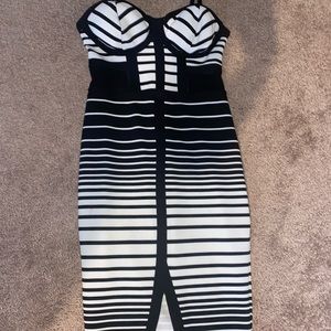 Sexy Striped Bodycon Dress